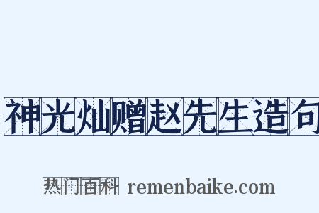 神光灿赠赵先生造句是什么意思的图片